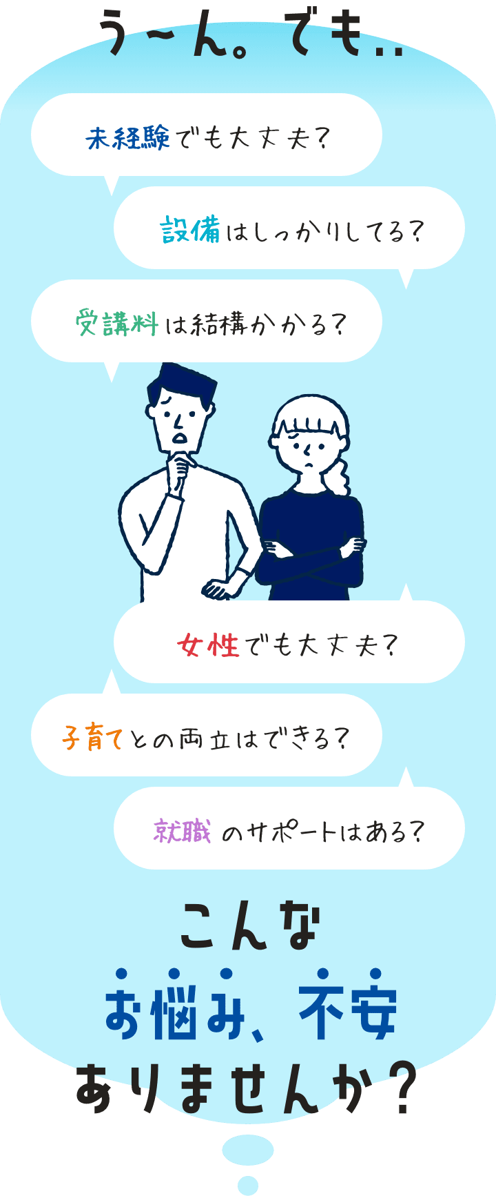 こんなお悩み、不安ありませんか？